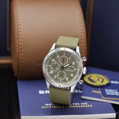 Image 26982261 - BREITLING ungetragener Armbandchronograph Aviator 8 Curtiss Warhawk Referenz A13316, ...