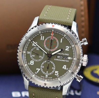 26982261a - BREITLING ungetragener Armbandchronograph Aviator 8 Curtiss Warhawk Referenz A13316, ...