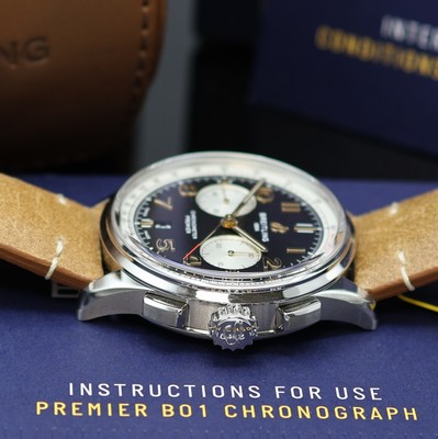 26982264c - BREITLING Premier ungetragener Armbandchronograph Referenz AB0118, Automatik, ...