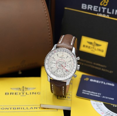 Image 26982266 - BREITLING nahezu neuwertiger Armbandchronometer Montbrillant Referenz AB0130, Automatik, ...