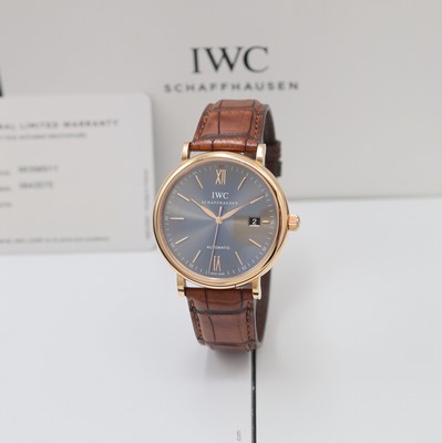 Image IWC Portofino ungetragene Armbanduhr in RG 750/000 Referenz IW356511, Automatik, orig. ...