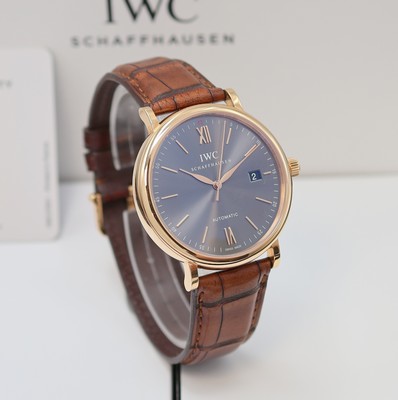 26982267b - IWC Portofino ungetragene Armbanduhr in RG 750/000 Referenz IW356511, Automatik, orig. ...