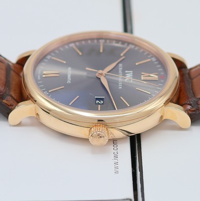 26982267d - IWC Portofino ungetragene Armbanduhr in RG 750/000 Referenz IW356511, Automatik, orig. ...