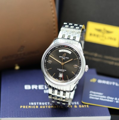 Image BREITLING ungetragener Armbandchronometer Premier Day & Date Referenz A45340, ...