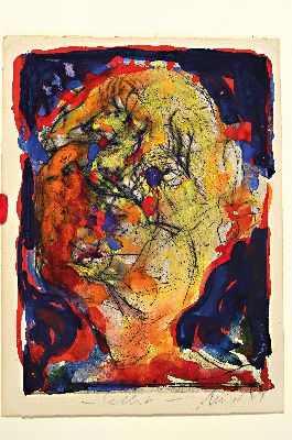 26982285k - Gero Künzel, geb. 1962, Selbst, Gouache auf Papier, sign. und dat. 94, betitelt, ca. ...