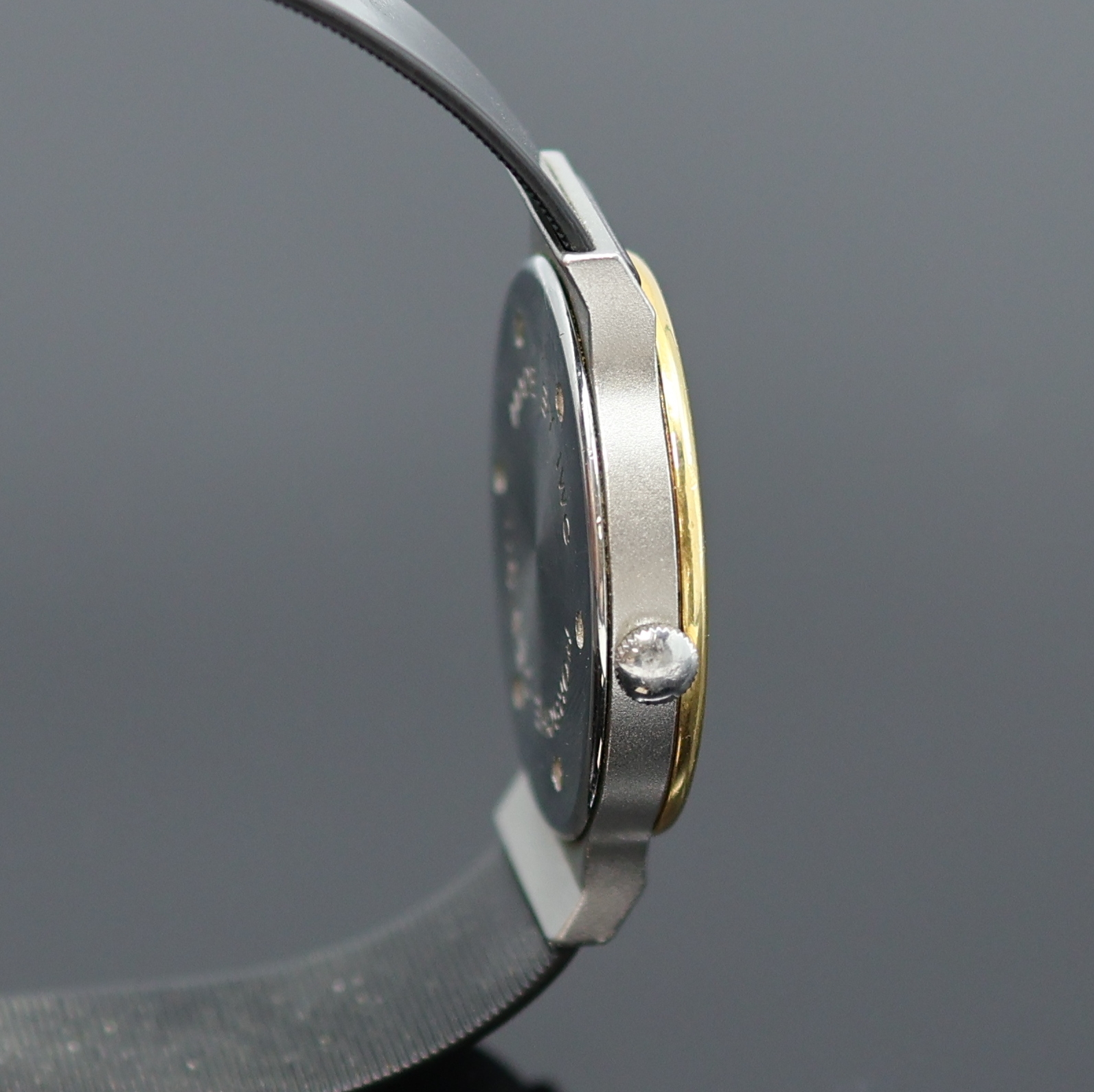 Detail c: PORSCHE DESIGN by IWC Armbanduhr Referenz 3320, Schweiz um 1990, quarz, Edelstahl/GG Lünette m. orig. Kautschukband m. Faltschl., Boden verschr., ...
