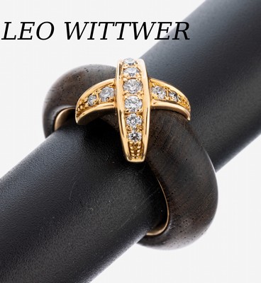 Image 26982734 - 18 kt Gold LEO WITTWER Brillant-Ring, RG 750/000, 11 Brillanten zus. ca. 0.33 ct ...