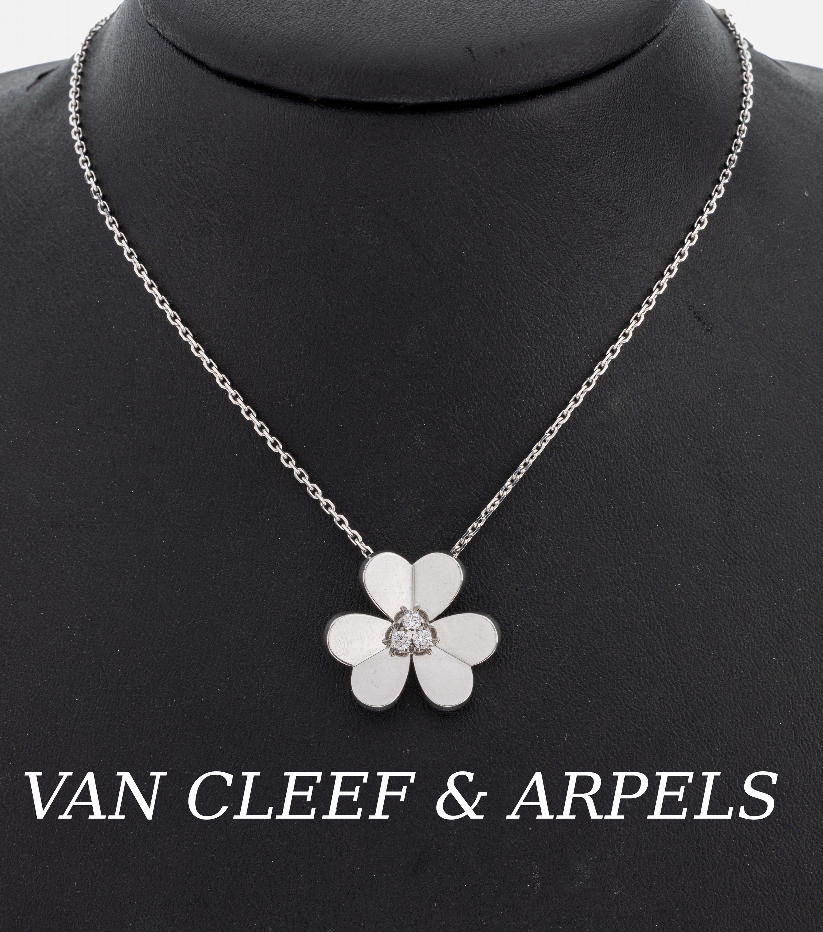 Image 26982802 - 18 kt Gold VAN CLEEF & ARPELS Brillant- Collier, WG 750/000, Modell Frivole, blütenf. ...