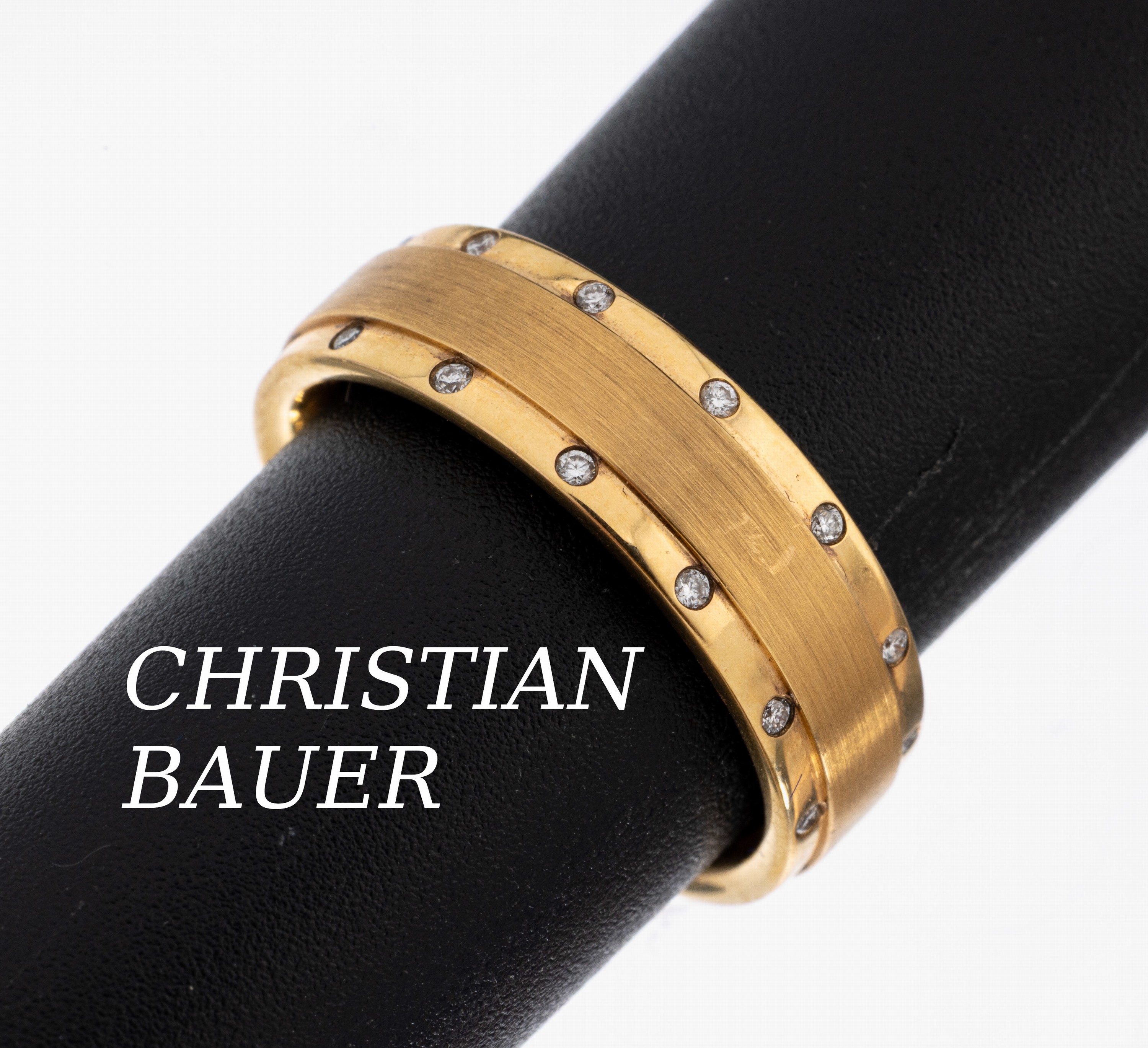 Image 26982904 - 18 kt Gold CHRISTIAN BAUER Brillant-Ring, GG 750/000, part. sat., 28 Brillanten zus. ...