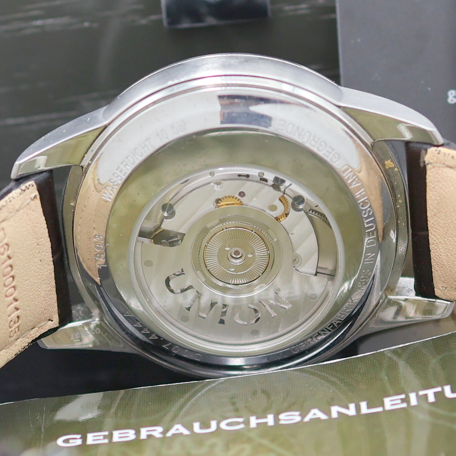 Detail h: UNION GLASHÜTTE 1893 Herrenarmbanduhr Referenz D007.444.16.083.00, Schweiz lt. beil. Pap. verk. 09/2015, Automatik, 3-teil. Edelstahlgeh. beids. ...