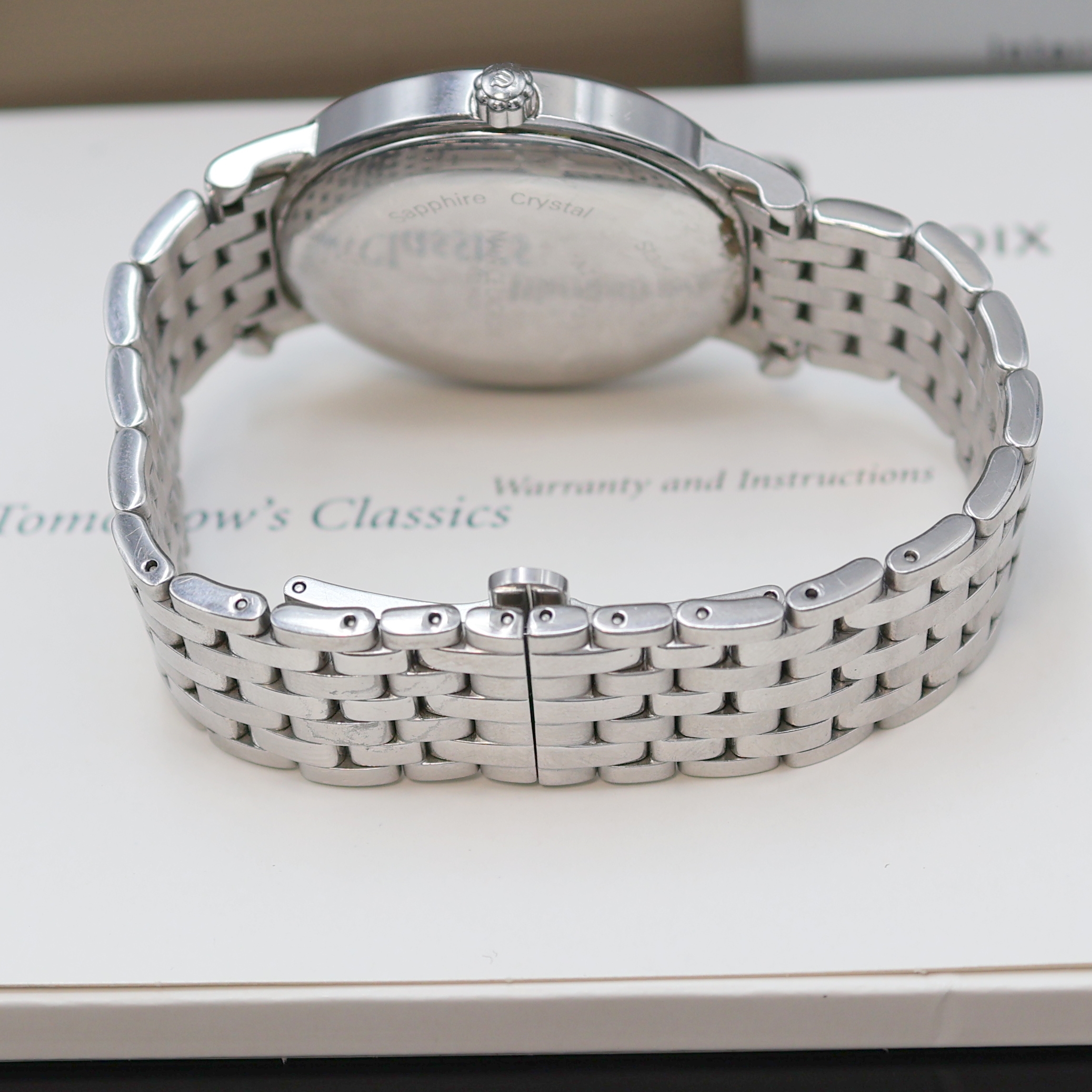 Detail c: MAURICE LACROIX Les Classiques Herrenarmbanduhr Referenz LC6018, Schweiz um 2010, Automatik, Edelstahlgeh., Boden aufgedr., orig. Gliederband m. ...