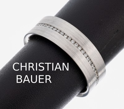 Image 18 kt gold CHRISTIAN BAUER brilliant-ring , WG 750/000, satin finished, brilliants total ...