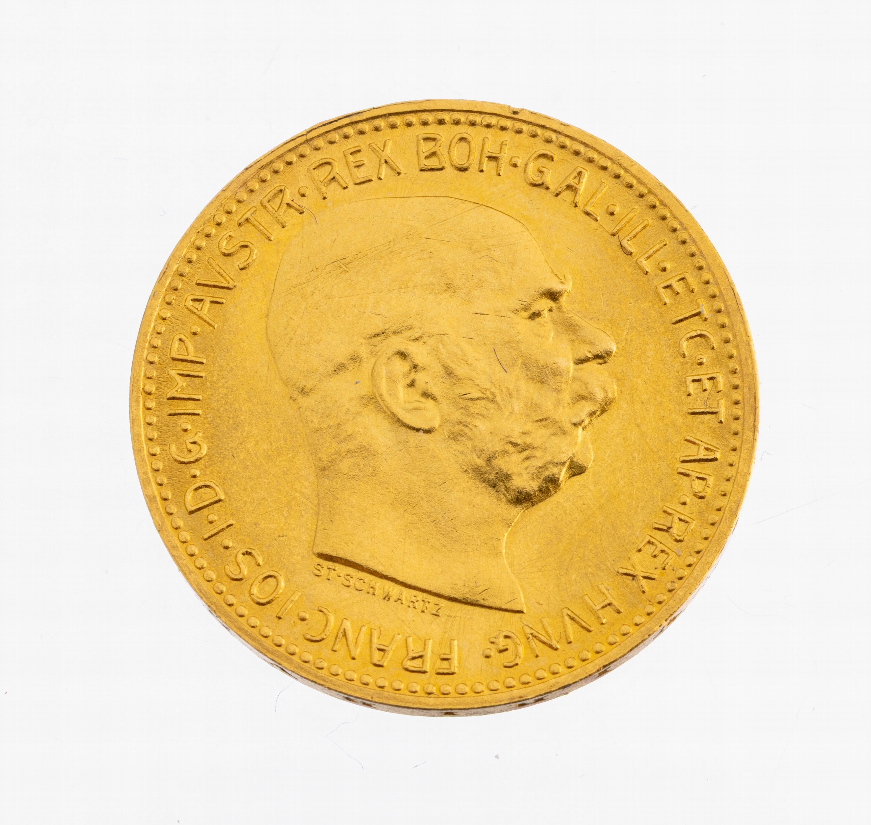Goldmünze, 20 Kronen, Franz Josef, Österreich, offizielle Nachprägung, 1915