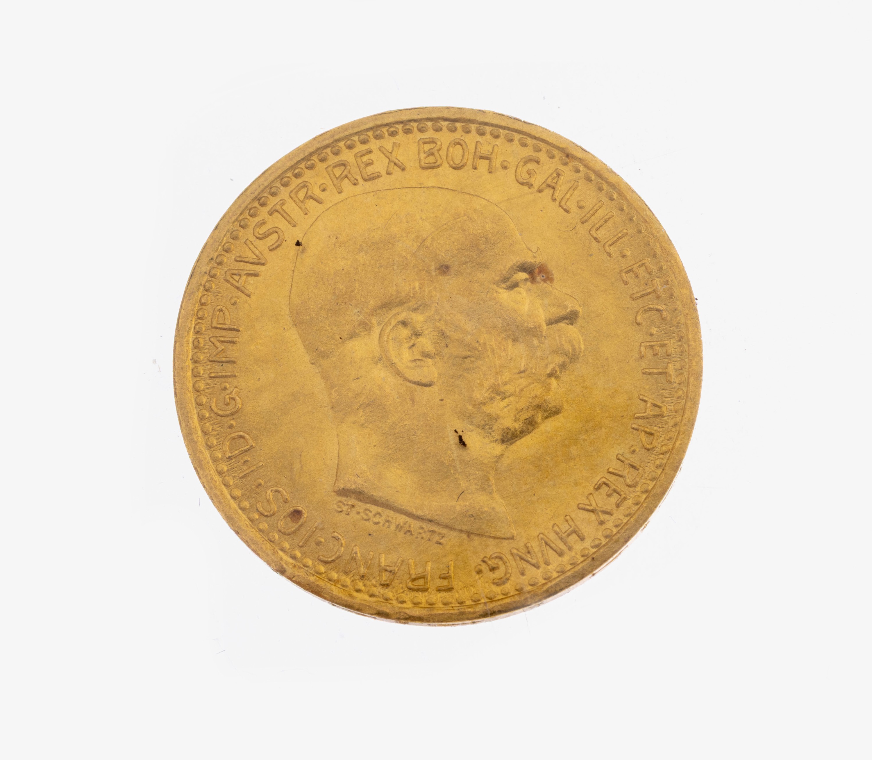 Goldmünze, 10 Kronen, Österreich, 1912, Franz Joseph, im verschweißten Blister