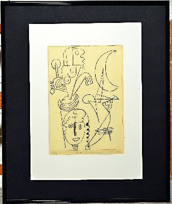 26983108k - Max Ackermann, 1887 Berlin-1975 Bad Liebenzell, Komposition mit Frauenkopf und ...