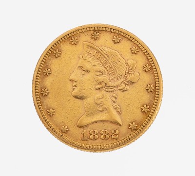 Image 26983158 - Goldmünze 10 Dollar USA 1882, Liberty Head
