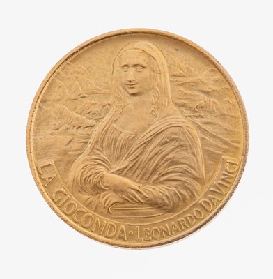 Image 26983164 - Medaille Mona Lisa, GG 900/000, La Giocondada Vinci, Opera Maxima in Saeculus, ca. 6.0 g