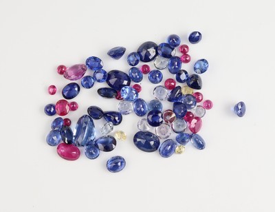 Image 26983187 - Lot lose facett. Edelsteine, zus. 21.78 ct, überwiegend Saphire in versch. Farben ...