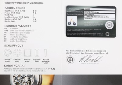 26983203b - Zuchtperl-Schmuckset, best. aus: 1 Collier aus unrunden Tahiti-Zuchtperlen, D. ca. 9-12 ...