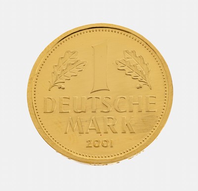 Image 26983277 - 1 Deutsche Mark, sogn. Goldmark, Deutsche Bundesbank 2001, Münzkapsel