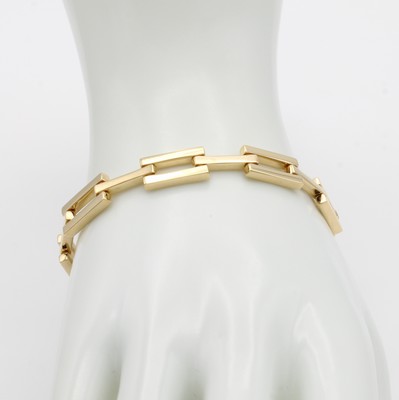 26983521a - Gliederarmband, GG 750/000, Klappschließe, L. ca. 18.5 cm