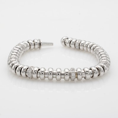 Image Armband mit Brillanten, WG 750/000, Rondelle z.T. bes. m. Brill. zus. ca. 2.10 ct feines ...