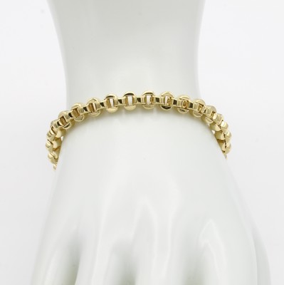 26983527a - Gliederarmband, GG 750/000, ovale, kantige Glieder, L. ca. 20 cm