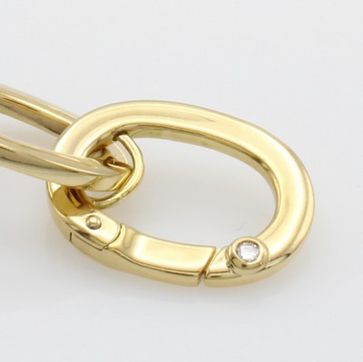 26983529a - Gliederarmband mit Brillant, WG/GG 750/000, ovale Glieder in versch. Größen, ...