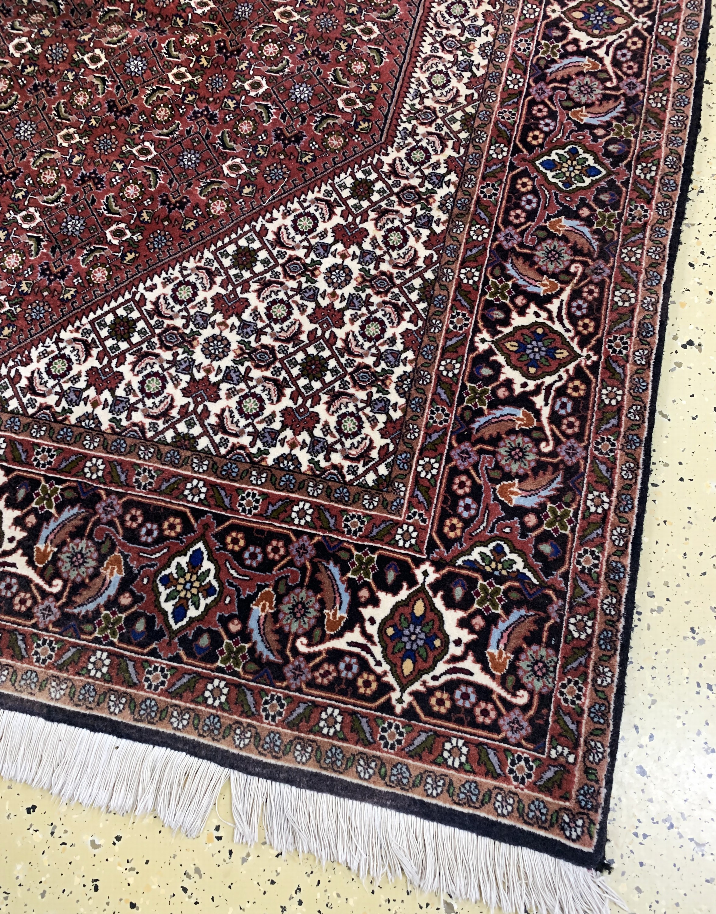 Detail a: Bidjar fein, Persien, Ende 20.Jhd, Korkwolle auf Baumwolle, ca. 255 x 246 cm, EHZ: 2