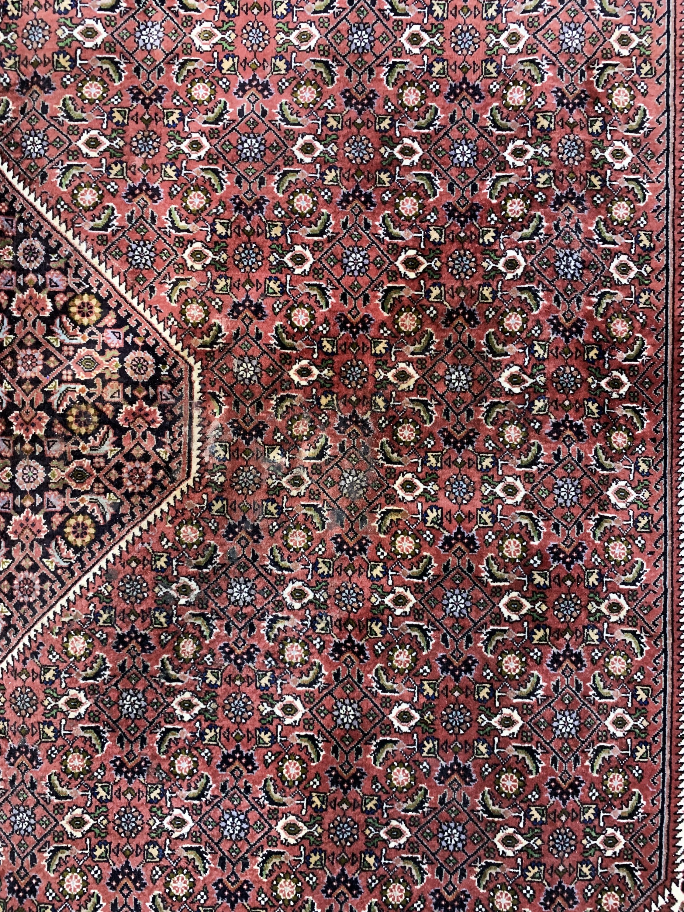 Detail g: Bidjar fein, Persien, Ende 20.Jhd, Korkwolle auf Baumwolle, ca. 255 x 246 cm, EHZ: 2
