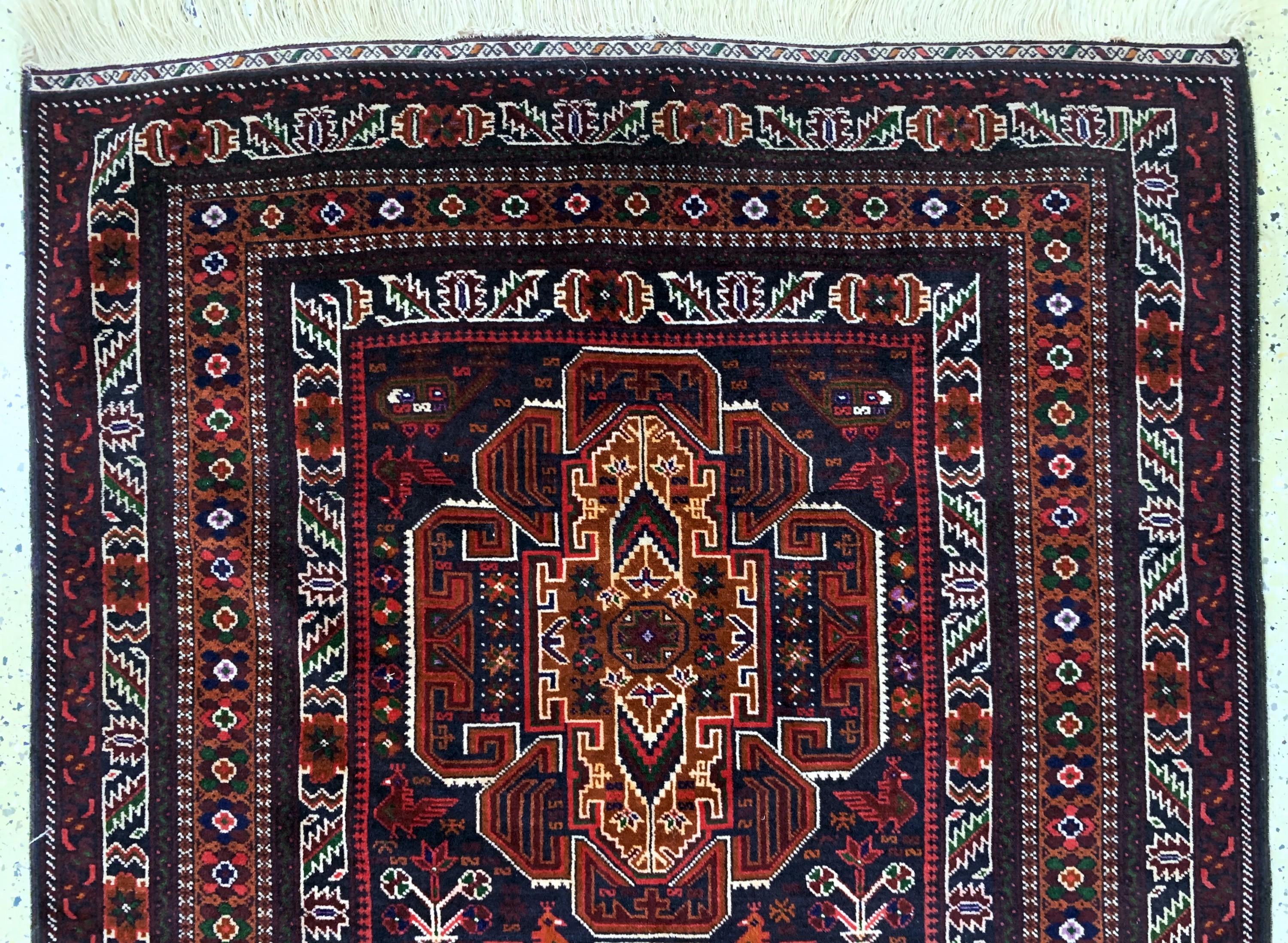 Detail a: Belutsch, Persien, Mitte 20.Jhd, Wolle auf Wolle, ca. 243 x 129 cm, EHZ: 2