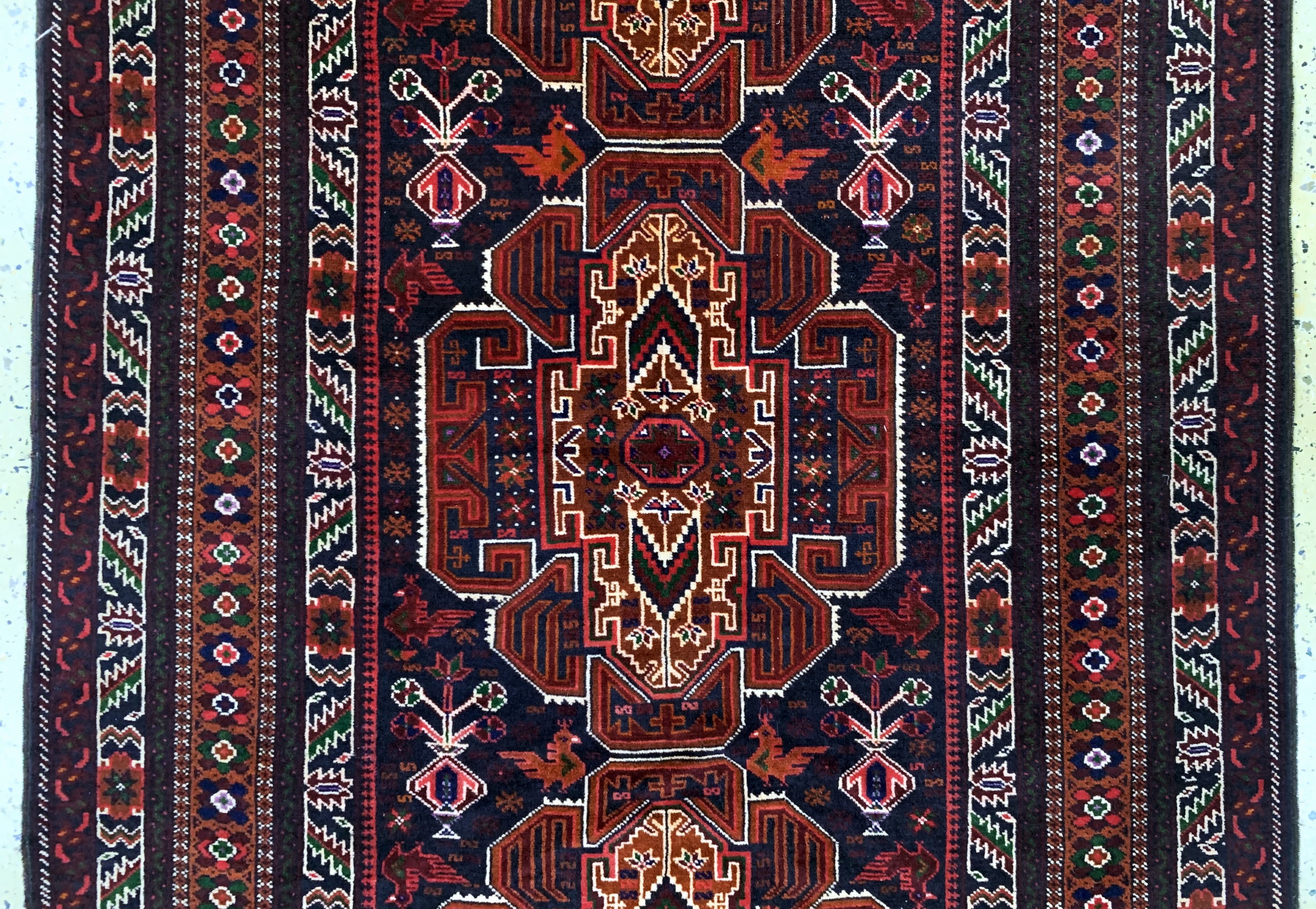 Detail b: Belutsch, Persien, Mitte 20.Jhd, Wolle auf Wolle, ca. 243 x 129 cm, EHZ: 2