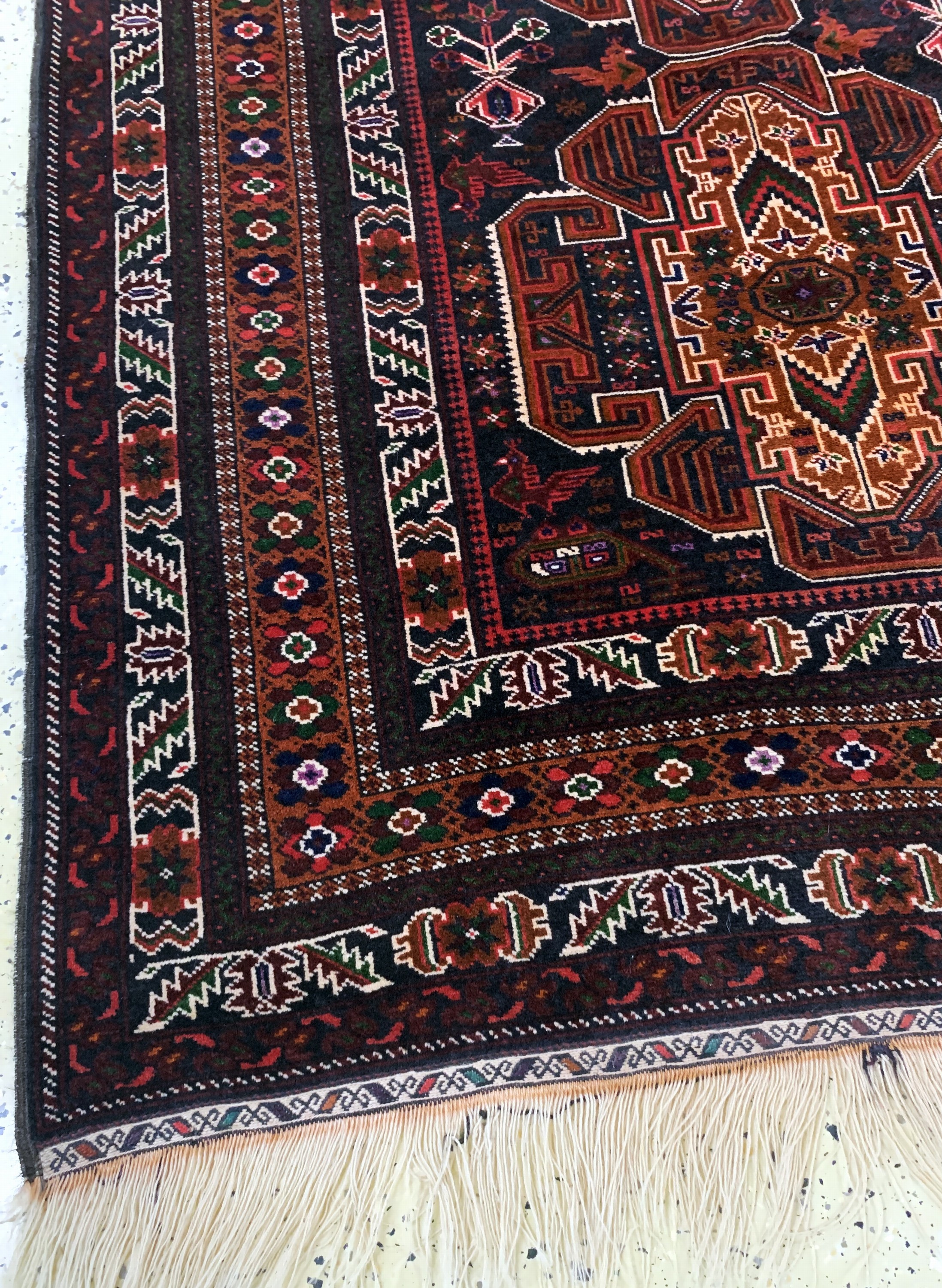 Detail d: Belutsch, Persien, Mitte 20.Jhd, Wolle auf Wolle, ca. 243 x 129 cm, EHZ: 2