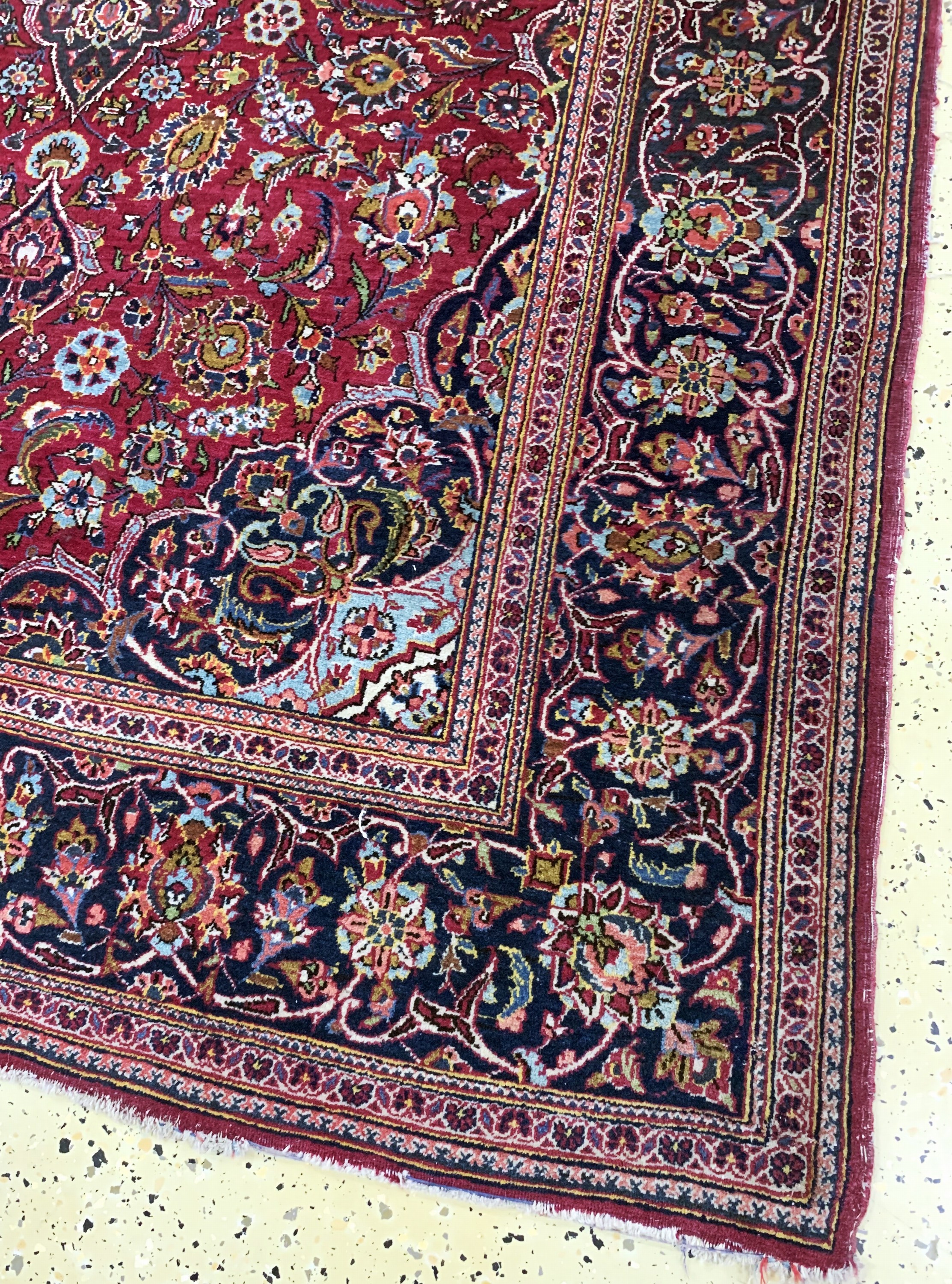 Detail a: Keschan alt, Persien, Anfang 20.Jhd, Wolle auf Baumwolle, ca. 223 x 137 cm, EHZ: 2