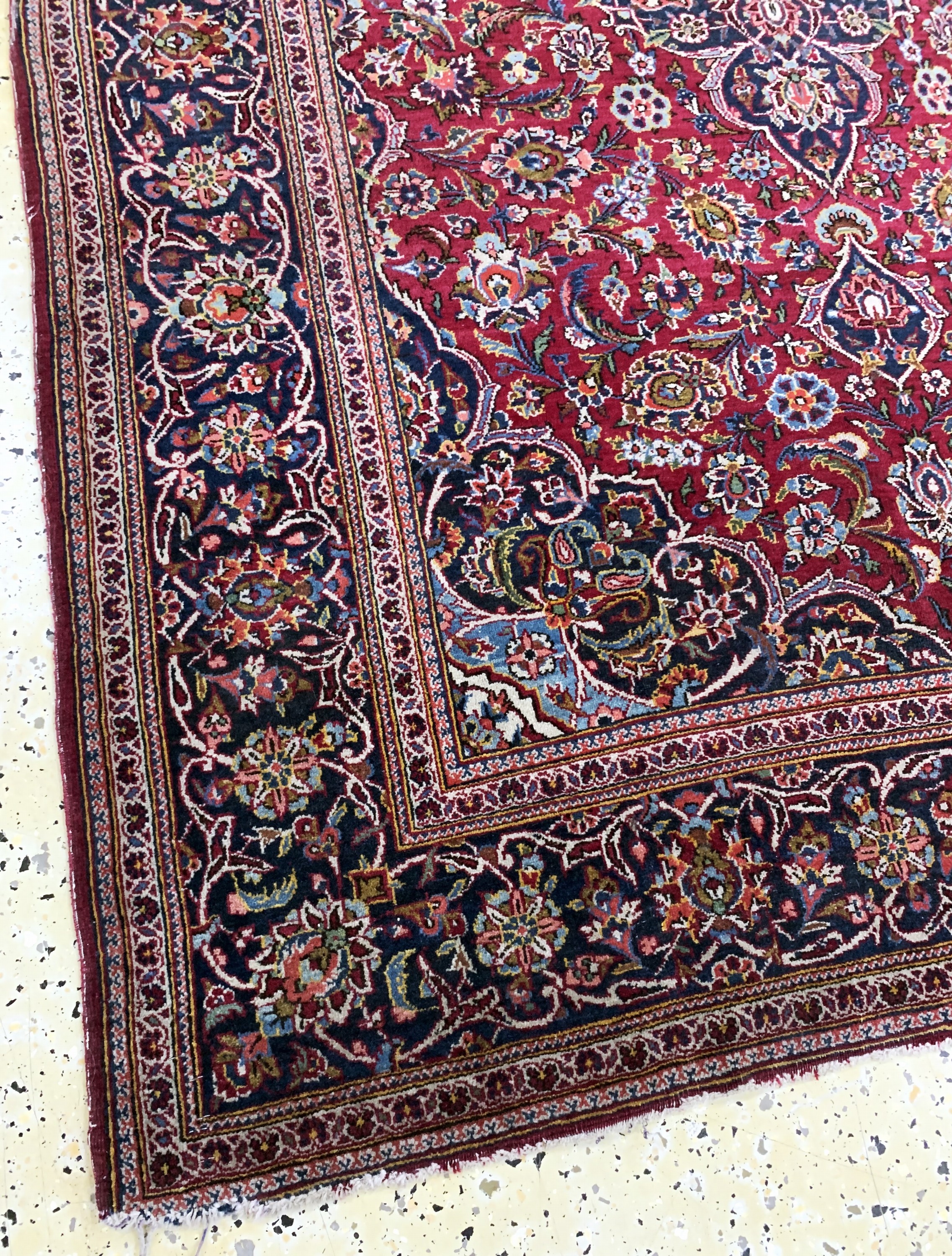 Detail d: Keschan alt, Persien, Anfang 20.Jhd, Wolle auf Baumwolle, ca. 223 x 137 cm, EHZ: 2