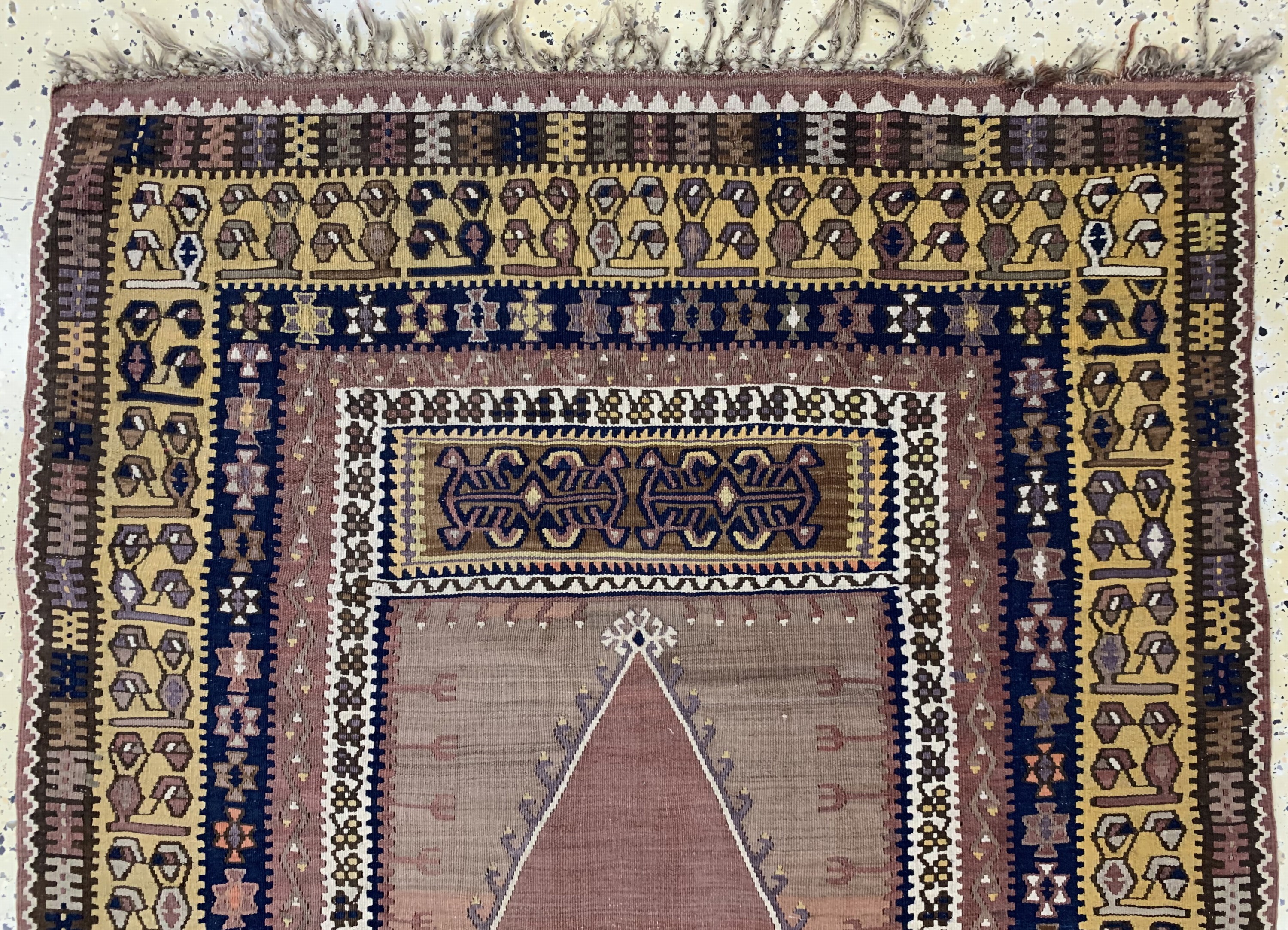 Detail a: Anatol Kelim antik, Türkei, um 1900, Wolle auf Wolle, ca. 200 x 115 cm, EHZ: 2-3