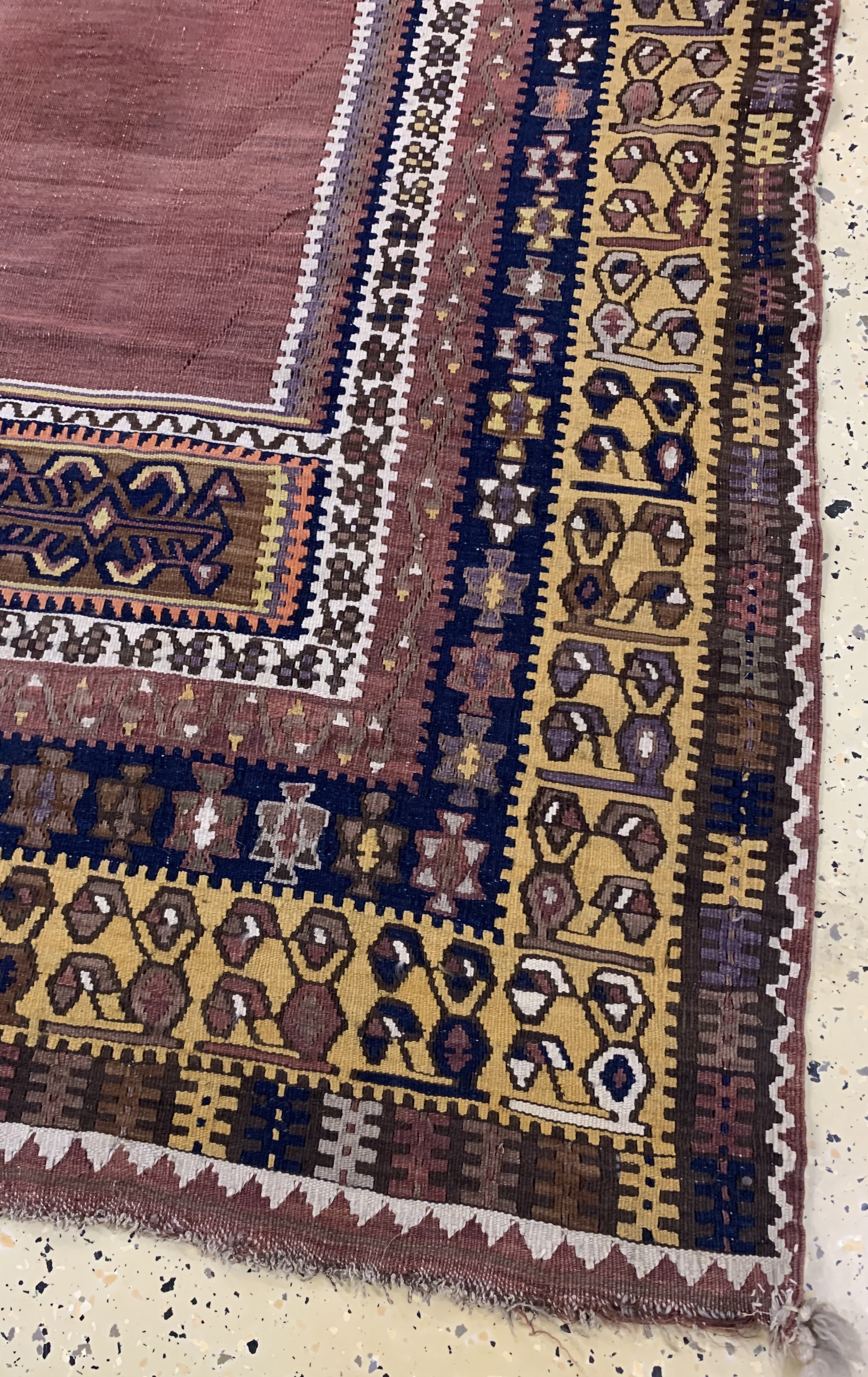 Detail b: Anatol Kelim antik, Türkei, um 1900, Wolle auf Wolle, ca. 200 x 115 cm, EHZ: 2-3