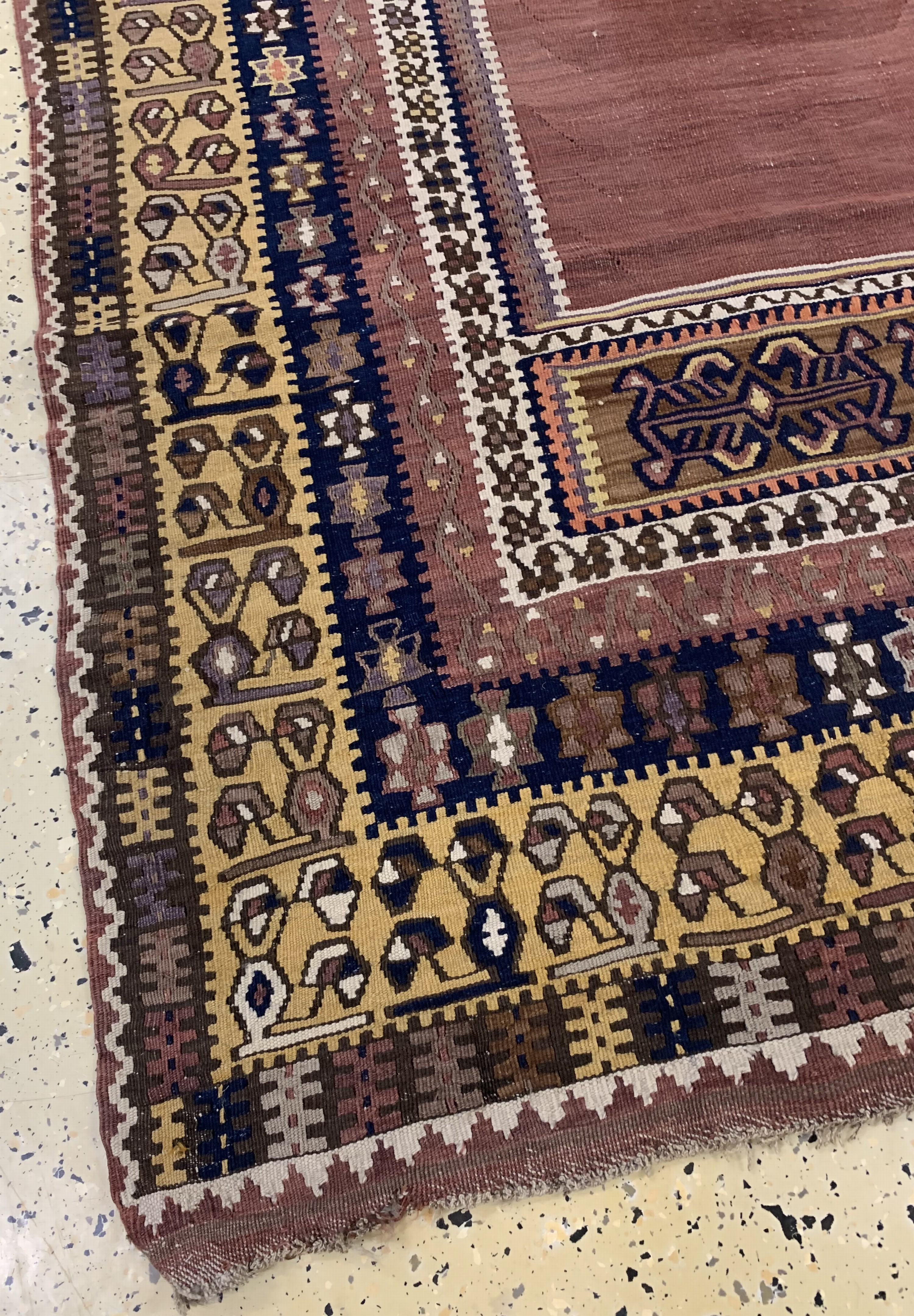 Detail c: Anatol Kelim antik, Türkei, um 1900, Wolle auf Wolle, ca. 200 x 115 cm, EHZ: 2-3
