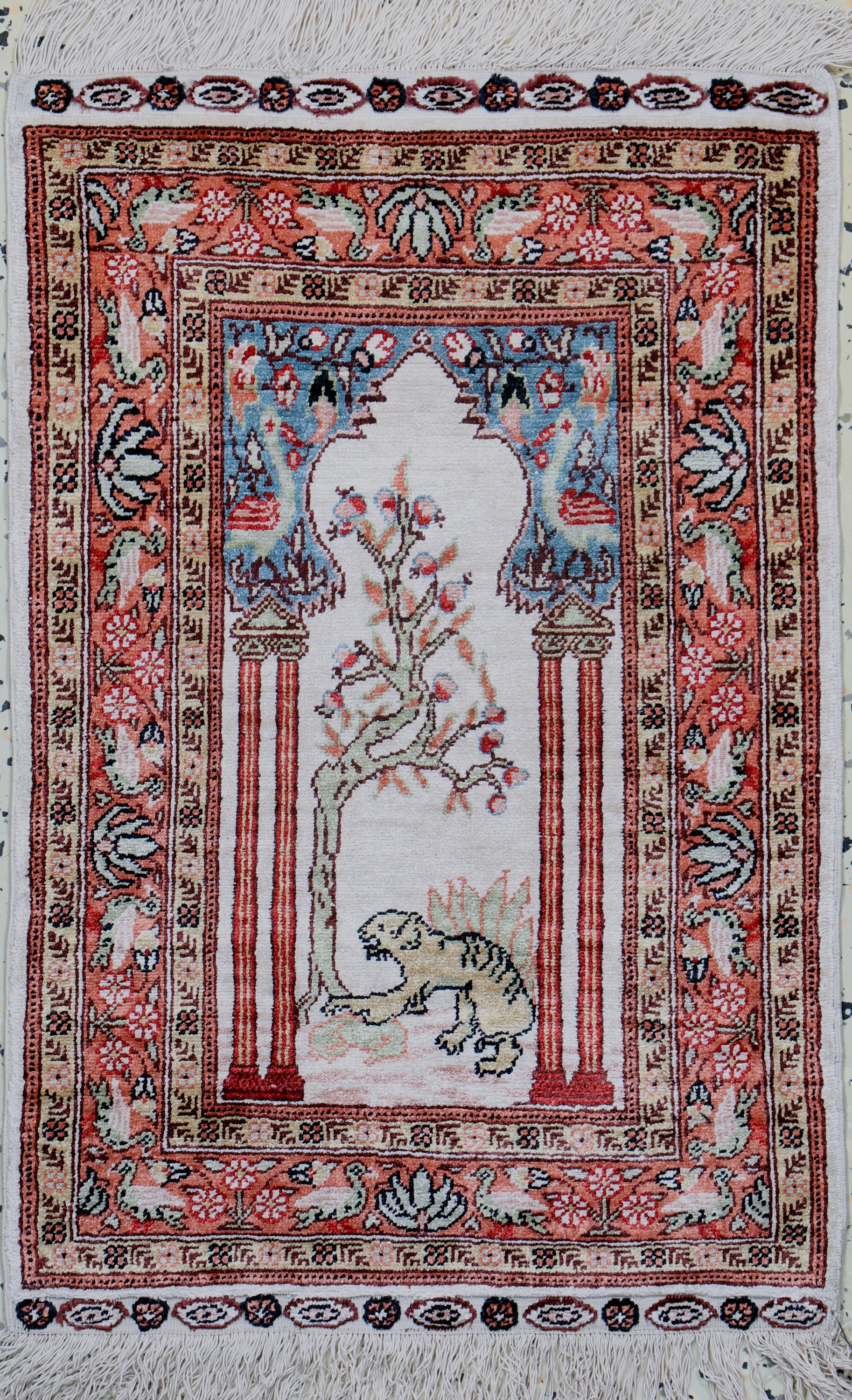 Seiden Kayseri, Türkei, Mitte 20.Jhd, reineNaturseide, ca. 63 x 41 cm, EHZ: 1-2