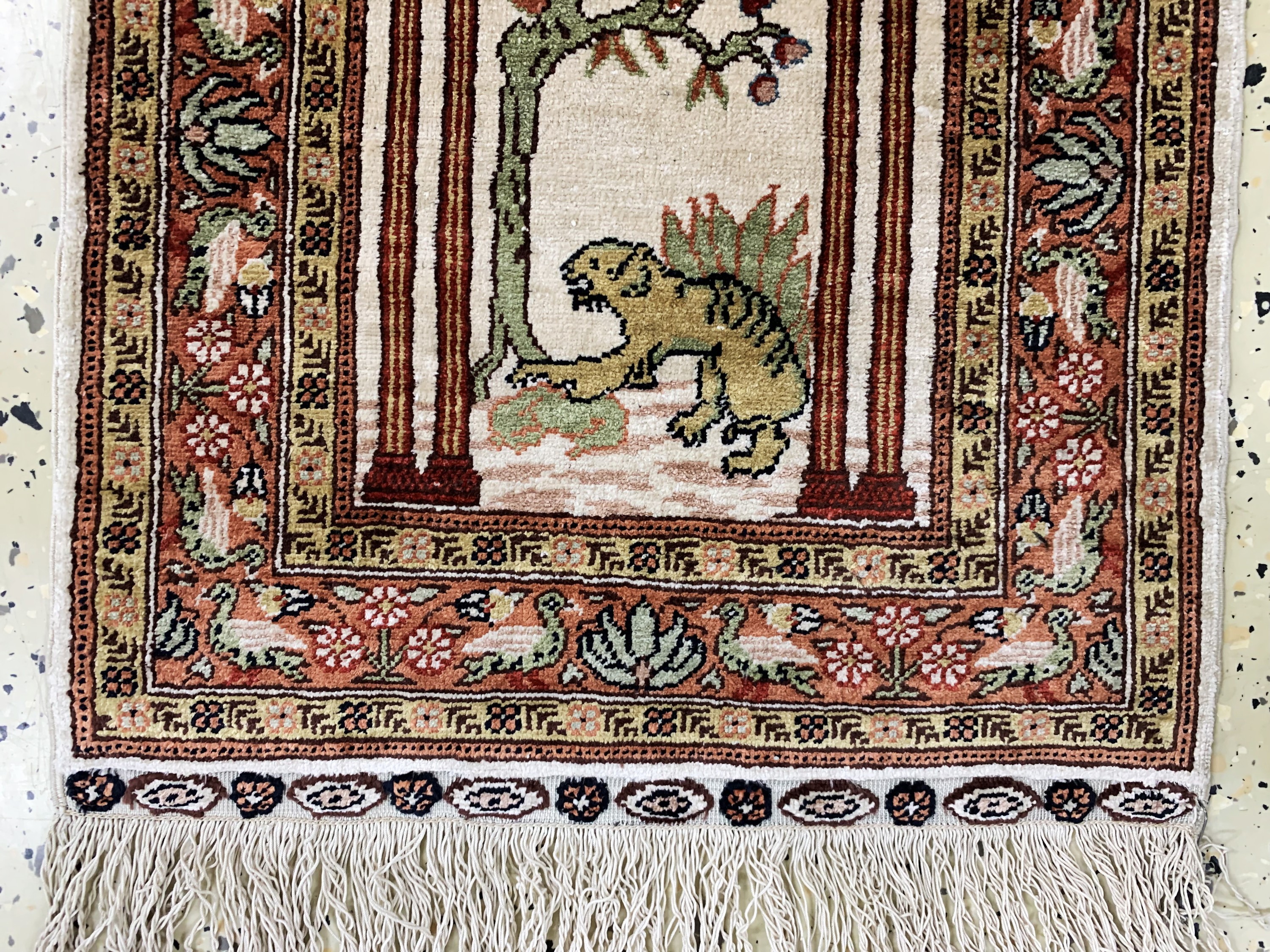 Detail b: Seiden Kayseri, Türkei, Mitte 20.Jhd, reineNaturseide, ca. 63 x 41 cm, EHZ: 1-2