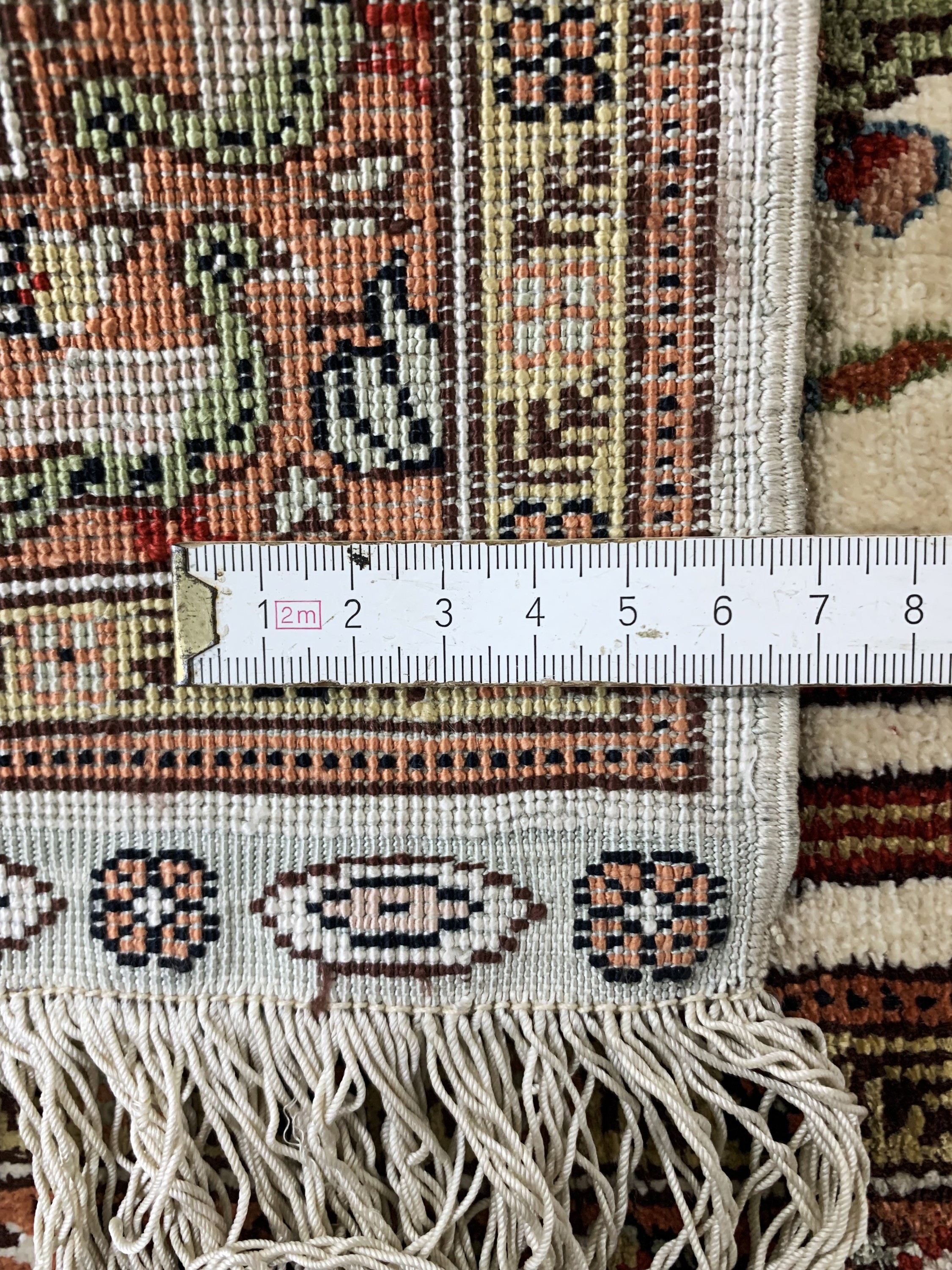 Detail d: Seiden Kayseri, Türkei, Mitte 20.Jhd, reineNaturseide, ca. 63 x 41 cm, EHZ: 1-2