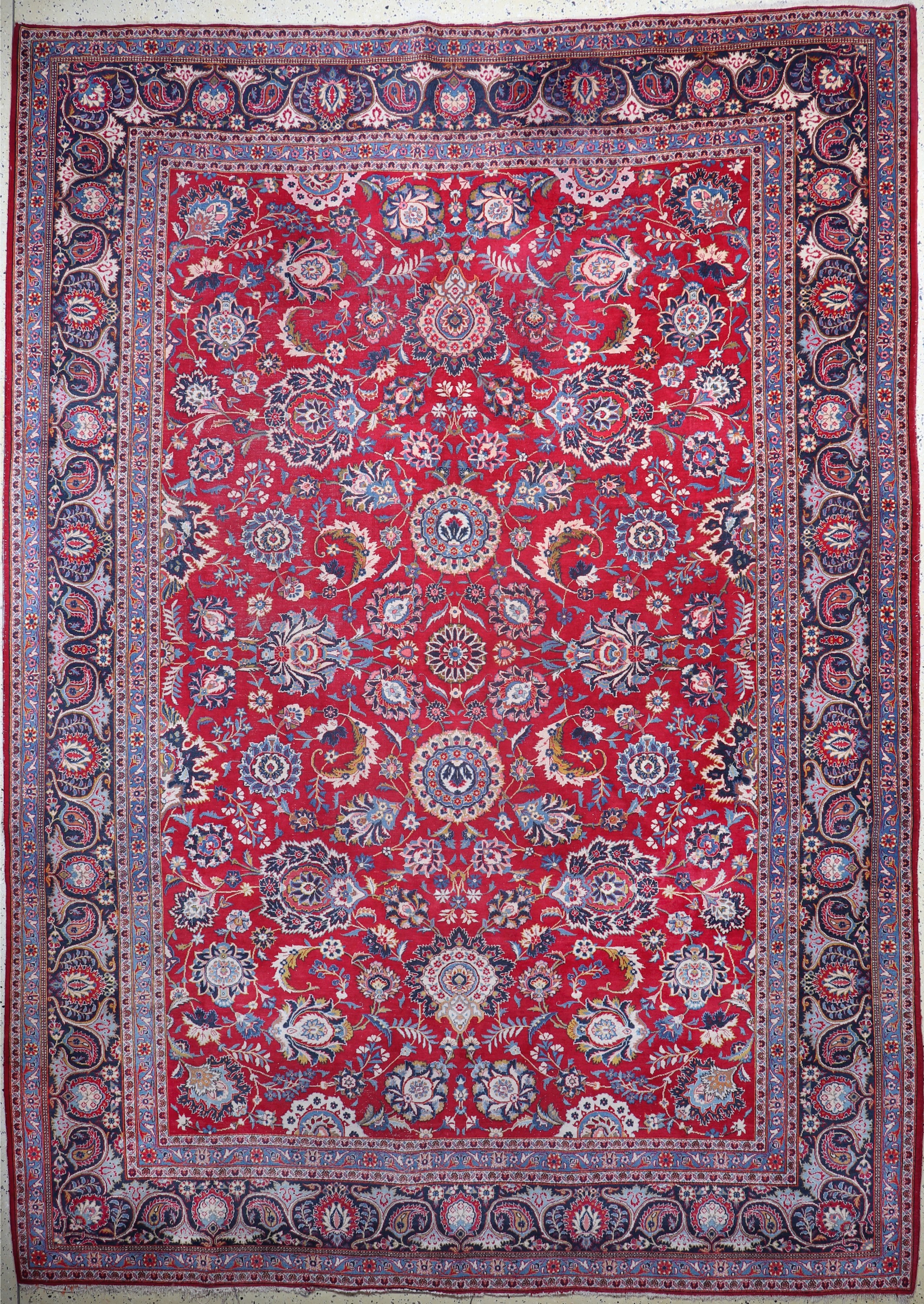 Keschan fein, Persien, Anfang 20.Jhd, Wolleauf Baumwolle, ca. 380 x 272 cm, EHZ: 3
