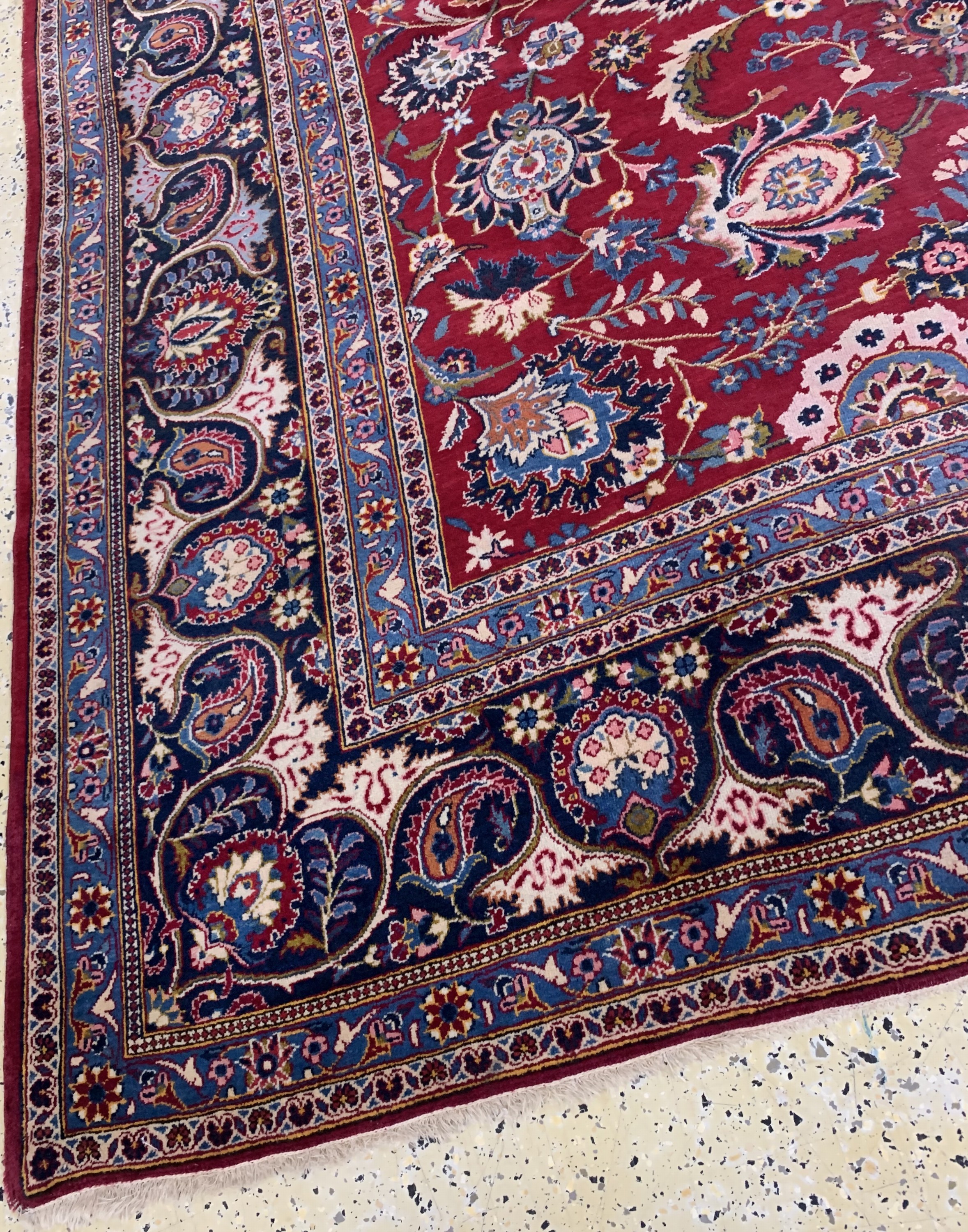 Detail g: Keschan fein, Persien, Anfang 20.Jhd, Wolleauf Baumwolle, ca. 380 x 272 cm, EHZ: 3