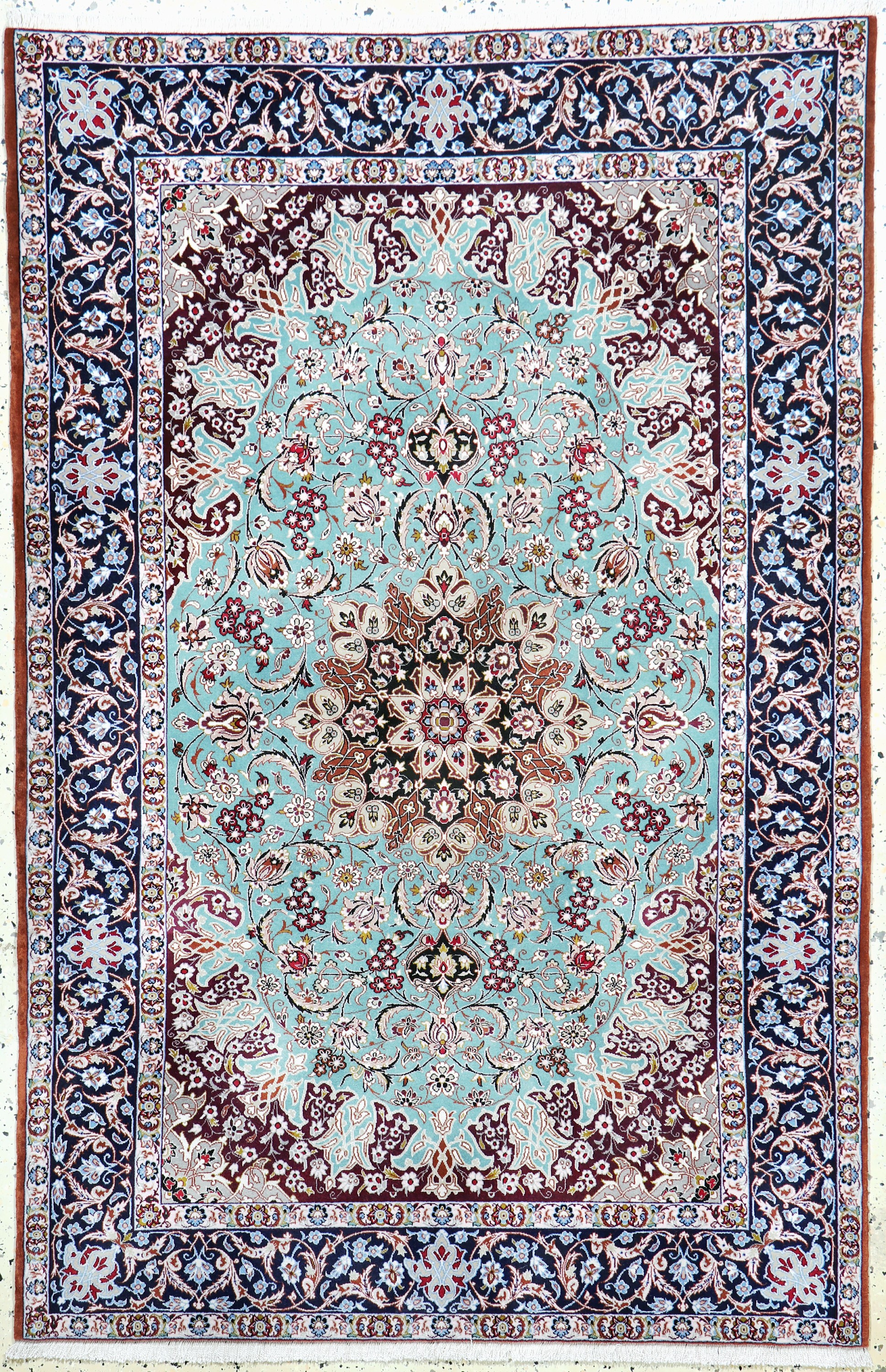 Image 26983725 - Esfahan fein, Persien, Neuwertig, Korkwolleauf Seide, ca. 174 x 115 cm, ca. 1,0 Mio. ...