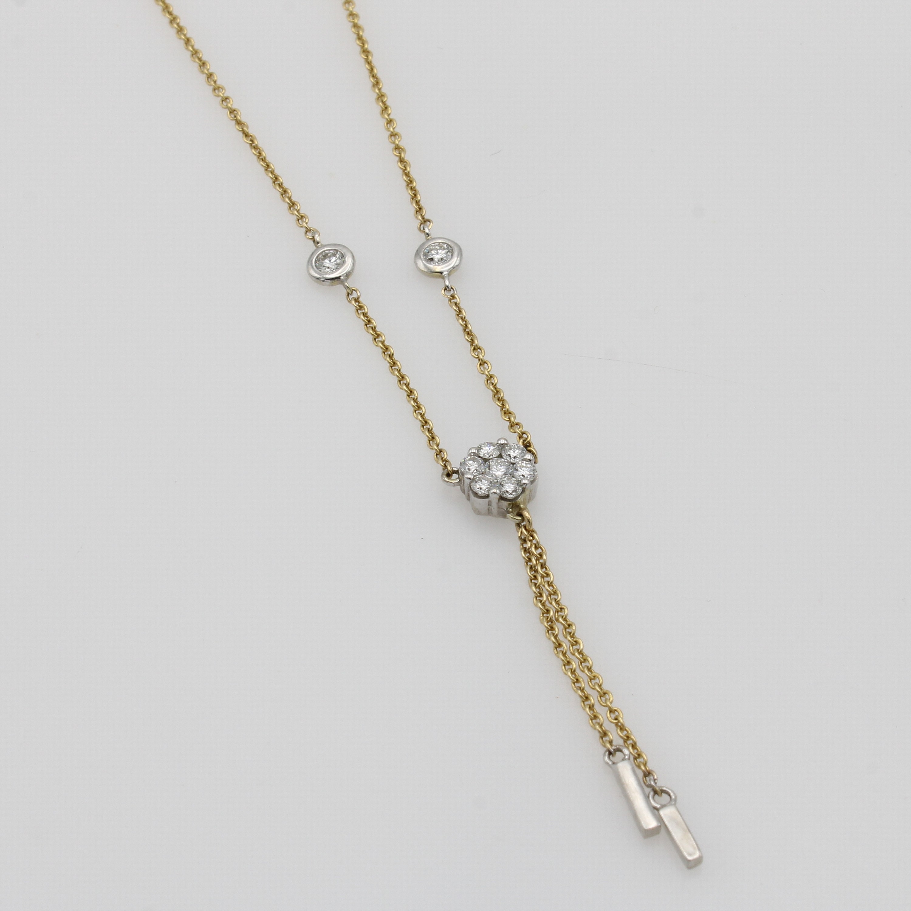 Image 26983780 - Collier mit Brillanten, GG/WG 585/000, Brill. zus. ca. 0.30 ct Weiß/si, L. ohne Ab- ...