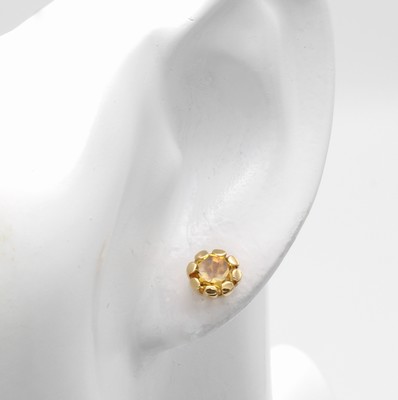 26983728a - Paar Ohrstecker mit Citrinen, RoséG 750/000,2 Citrine zus. ca. 3 ct ...