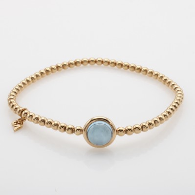 Image 26983732 - Flexibles Kugelarmband mit Blautopas "Velluto", RoséG 750/000, ...