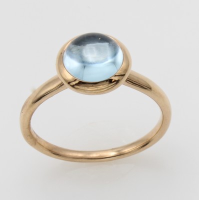 Image 26983733 - Ring mit Blautopas "Velluto", RoséG 750/000, Blautopascabochon (beh.) ...
