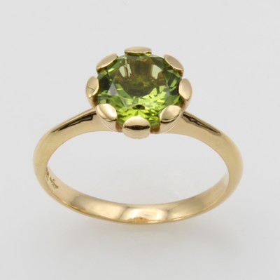 Image 26983734 - Ring mit Peridot "Dei Fiori", GG 750/000, Peridot ca. 1.90 ct, RW ca. 54 ...