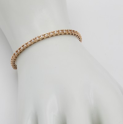 26983783a - Rivierarmband mit Brillanten, RoséG 585/000,Brill. zus. ca. 1.25 ct Weiß/p1, ...